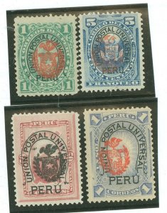 Peru #N19-N21/N23 Unused Single