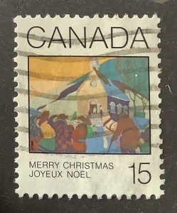 Canada 1980 Scott  870 used - 15c, Christmas Morning by Frank Hennessy