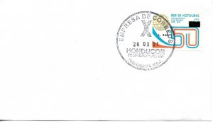 HONDURAS 2001 ROTARY CLUB ROTARY INTERNATIONAL OVPT STAMP MARCH 2001 CANCEL