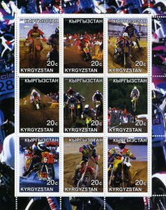 Kyrgyzstan 2001 MOTORCYCLE Sheet Perforated Mint (NH)