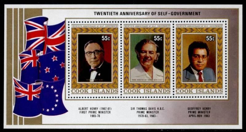 Cook Islands 879 MNH Prime Ministers, Flags