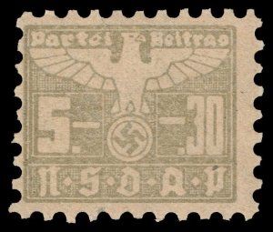 Germany Third Reich NSDAP Party Dues Revenue; MNH