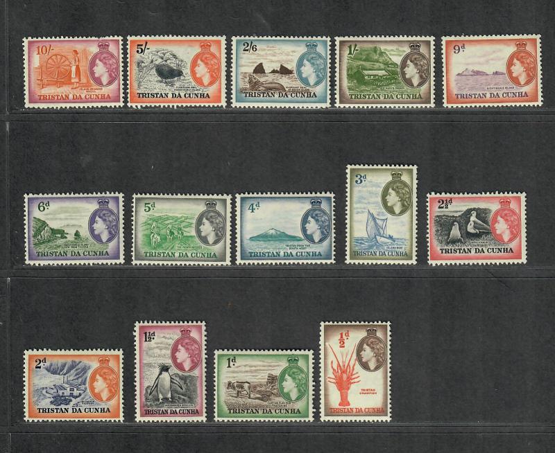 Tristan Da Cunha Sc#14-27 M/H/VF, Complete Set, 27 Short Perf, Cv. $57.50