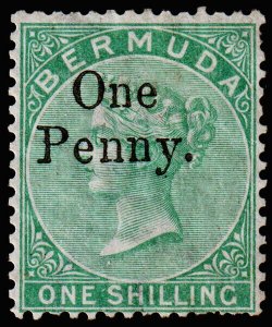 Bermuda Scott 15 w/ Certification (1875) Mint NG F, CV $675.00 C