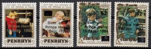 Penrhyn Island - 1984 Birth of Prince Henry Sc# 299/302 - MNH (345N)