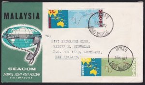 MALAYSIA SABAH 1967 SEACOM set on FDC - TAWAU cds..........................D6786