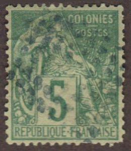 French Colonies #49 used - 5c green