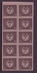 Sweden Sc779a 1968 70 ore National Bank stamp bklt pane NH