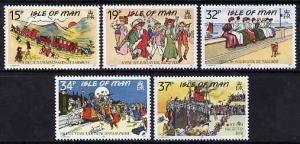 Isle of Man 1990 IOM Edwardian Postcards set of 5 unmount...