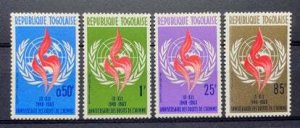 (983) TOGO 1963 : Sc# 457-460 DECLARATION HUMAN RIGHTS 15TH ANNIV - MNH VF