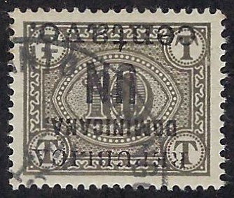 DOMINICAN REPUBLIC 170a used (inverted ovprt) SCV $10.50 BIN $4.20 NUMERICAL