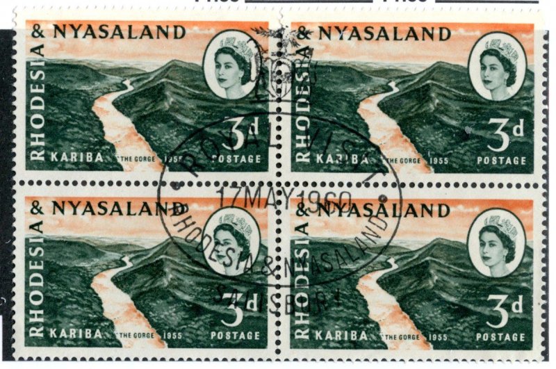 1960 Rhodesia& Nyasaland Sc#172 first day cancel ( 1660 BCX2 )