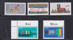 Germany # 1826-1830, Commemorative Issues for 1994, NH, 1/2 Cat.