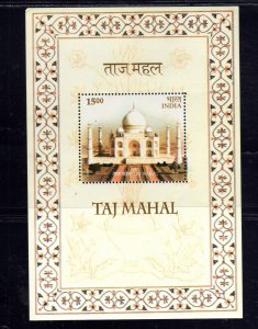 INDIA #2093a 2004 TAJ MAHAL 350TH ANNIV. MINT VF NH O.G S/S