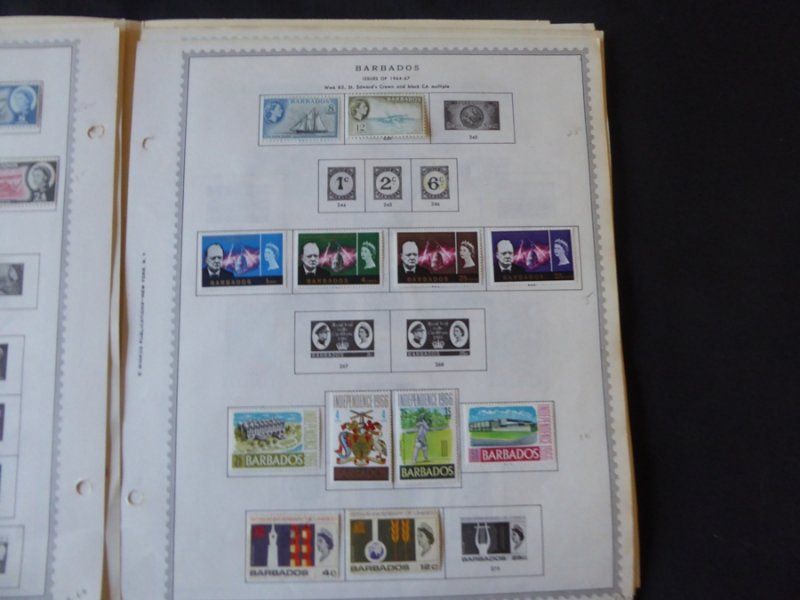 Barbados 1852-1992 Stamp Collection on Scott Album Pages