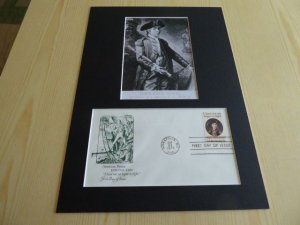 John Paul Jones USA FDC Cover and mounted photograph mount size A4