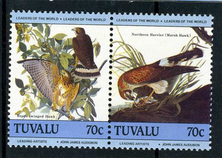 Tuvalu 1985 BIRDS 2 values Perforated Mint (NH)
