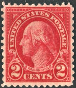 SC#634 2¢ Washington Single (1926) No Gum/Uncancelled