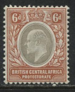 British Central Africa KEVIi 1907 6d mint o.g.