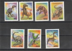 Tanzania  Scott#  1217-1223  MNH  (1994 Prehistoric Animals)