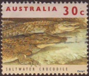 Australia 1994 Sc#1271, SG#1361 30c Saltwater Crocodile USED.