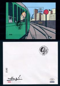 [49476] Belgium 2007 Tintin Numbered ed. in special envelop RARE Railway Used