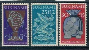 Surinam 1972 Easter Walfare, Fishes, Silver, Hand, Cup 3v # 1463