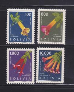 Bolivia C237-C240 Set MNH Flowers (A)