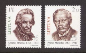 Lithuania Sc# 993-4 MNH Famous Men