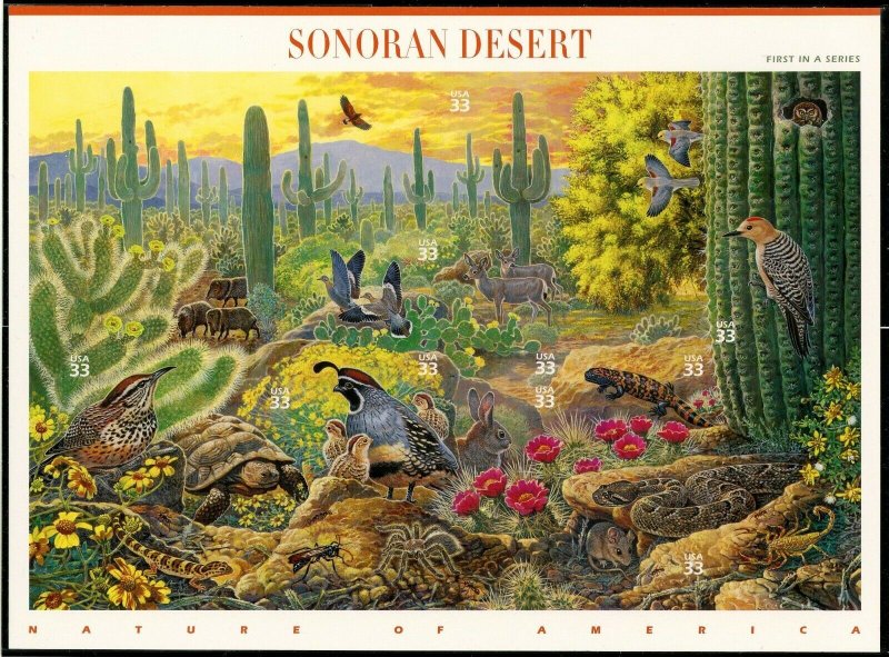 Scott 3293 SONORAN DESERT 33 Cent MNH Sheet of 10