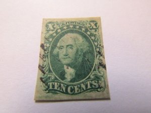 US Stamp Scott #14 Washington 10c 1855 Used, w/R.Doporto cert VF-XF BEAUTY $650.