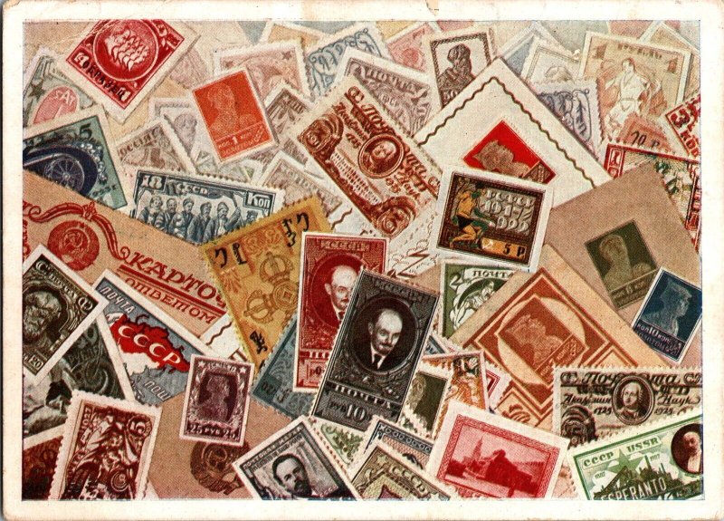 1931 Russia Stamp on Stamp Graf Zeppelin LZ 127 Postcard Cover North Pole Artic
