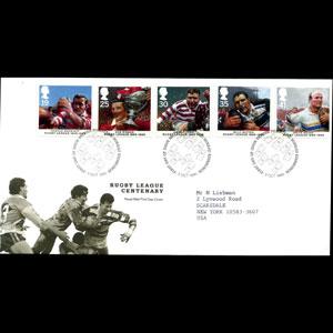 G.B. 1995 - FDC-1629-33 Rugby