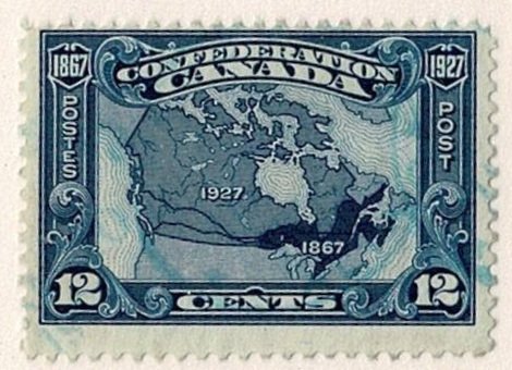 Canada #145 lightly used 12c map