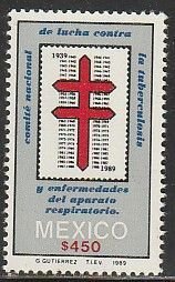 MEXICO 1631, NATIONAL TUBERCULOSIS FOUNDATION, 50th ANNIV. MINT, NH. VF.