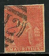 Mauritius # 10, Used.