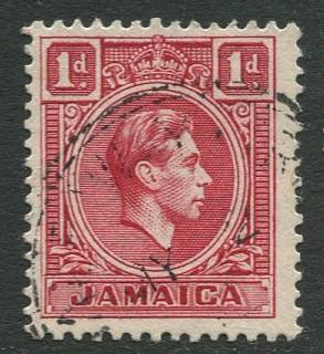 Jamaica -Scott 117 - King George VI -1938 - FU - Single 1p Stamp