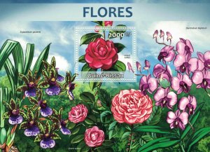 GUINEA-BISSAU 2013 - Flowers / complete set MNH (sheet+block)