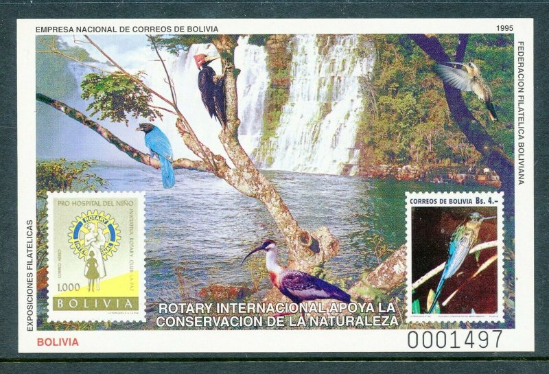 BOLIVIA CEFILCO #231 ROTARY SUPPORTS NATURE CONSERVATION MNH S/S AS SHOWN