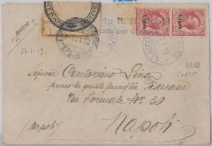 53708 - ITALY COLONIES: LIBIA - FRONT with cancellation REAL COATIT SHIP 1919-