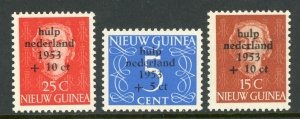 Netherlands New Guinea 1953 Semipostal Set Scott #B1-B3 MNH G183