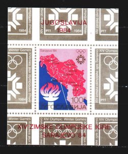 Yugoslavia. 1984. bl25. Sarajevo Winter Olympics. MNH.