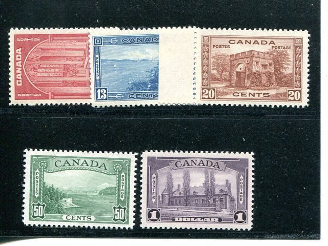 Canada #241-45  Mint  VF NH - Lakeshore Philatelics