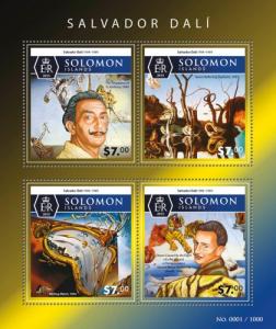 SOLOMON ISLANDS 2015 SHEET DALI ART PAINTINGS slm15519a