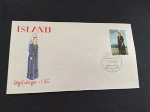 Iceland 1965 National Costume stamp first day of issue postal cover Ref 60294