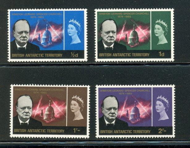 British Antarctic Territory 16 to 19 complete set - mvlh Churchill- Elizabeth II