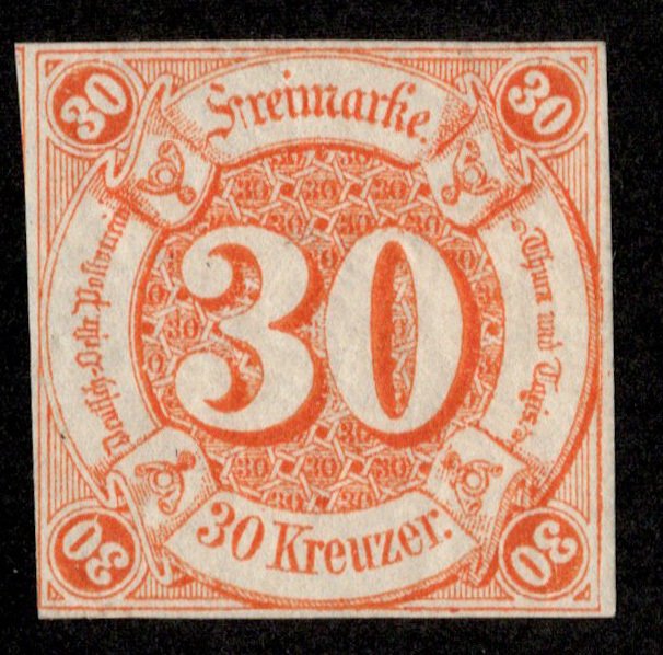 Germany Thurn and Taxis Scott 52 Unused hinged.