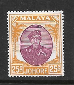 JOHORE, 143, MNH, SULTAN IBRAHIM