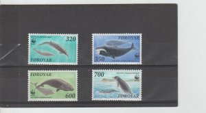 Faroe Islands  Scott#  208-211  MNH  (1990 Whales)