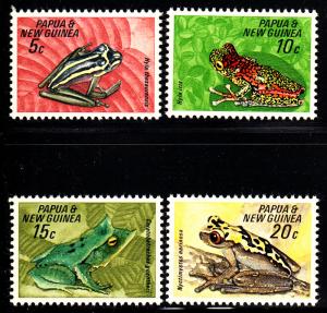 Papua New Guinea MNH Scott #257-#260 Set of 4 Frogs: Tree, Swamp